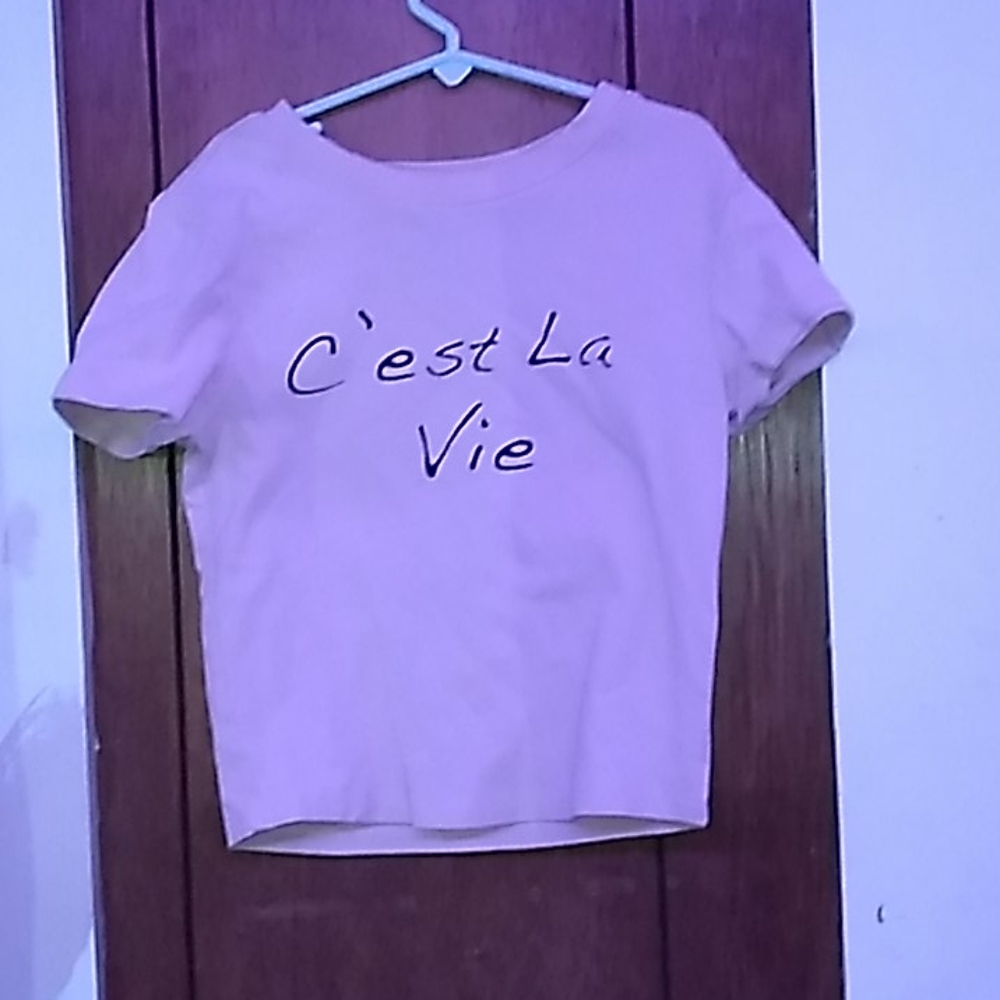 Light pink crop top